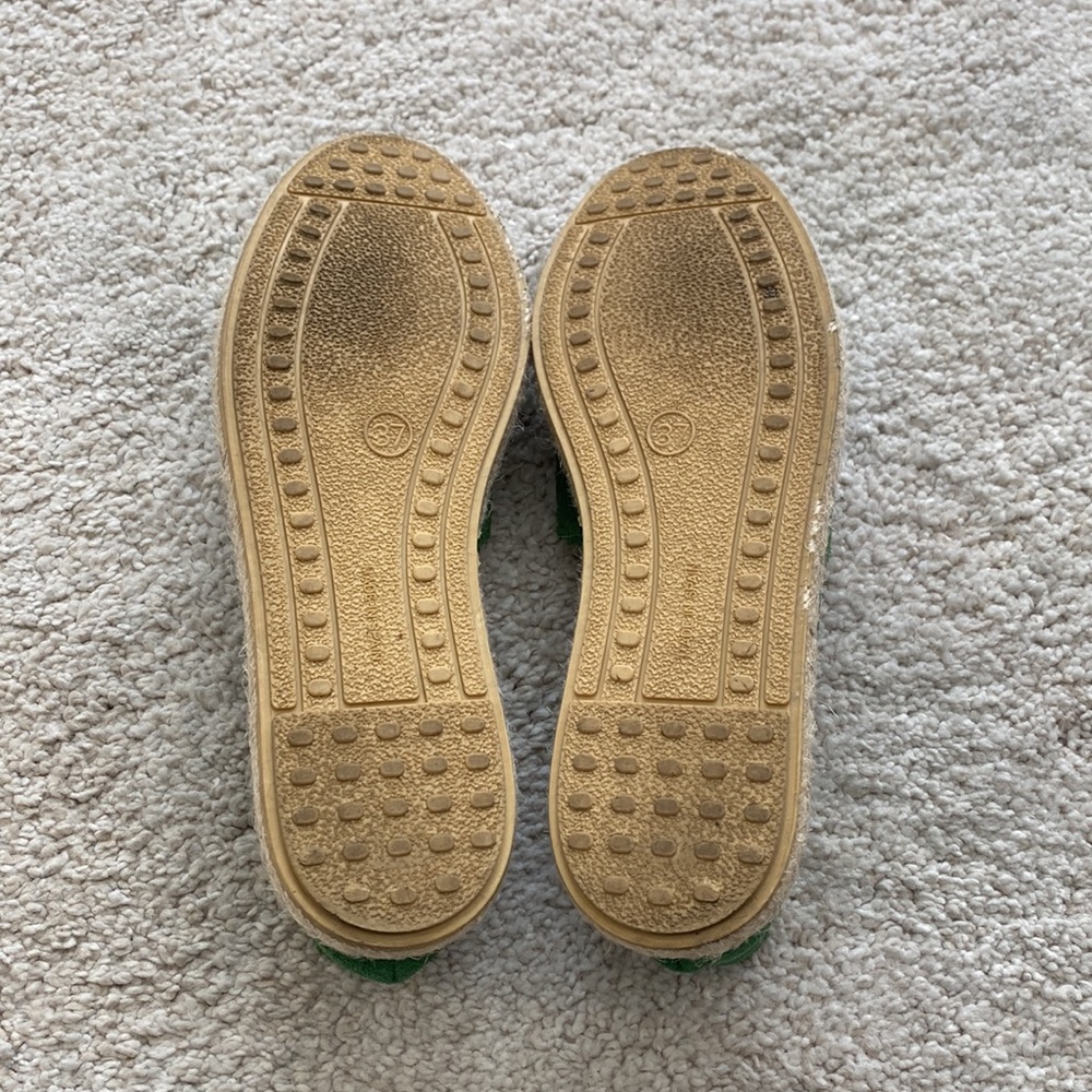Green suede slip-on shoes - Picture 3 of 3